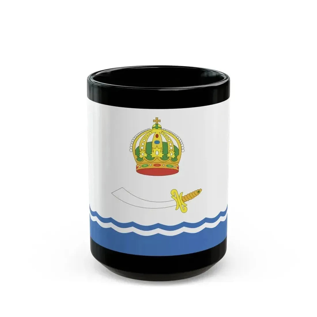 Flag of Astrakhan Russia - Black Coffee Mug 15oz - Go Mug Yourself