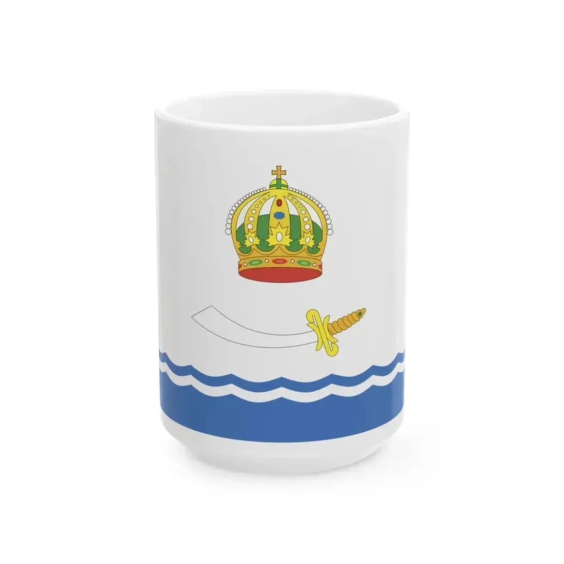 Flag of Astrakhan Russia - White Coffee Mug 15oz - Go Mug Yourself