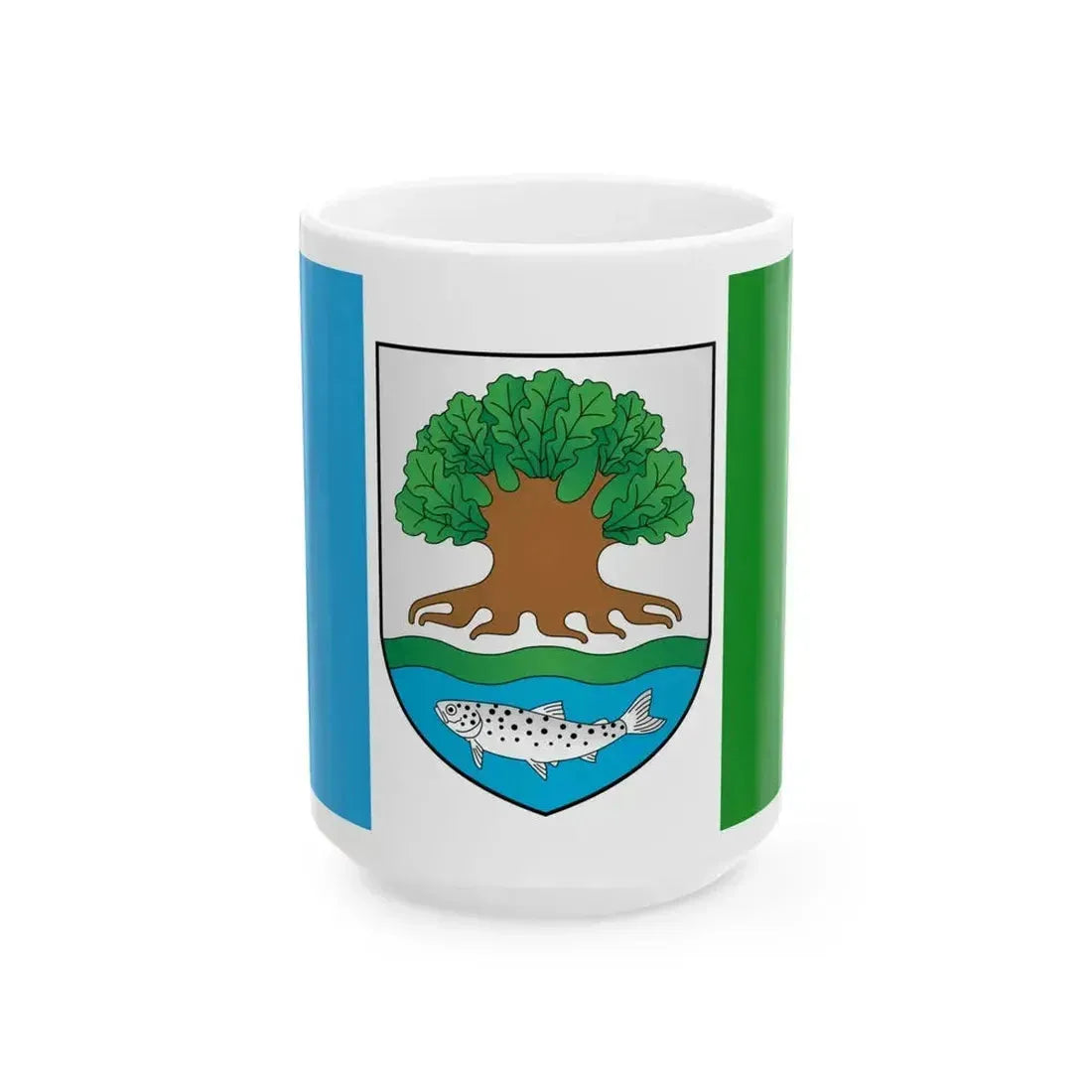 Flag of Astraviec (Belarus) White Coffee Mug 15oz - Go Mug Yourself