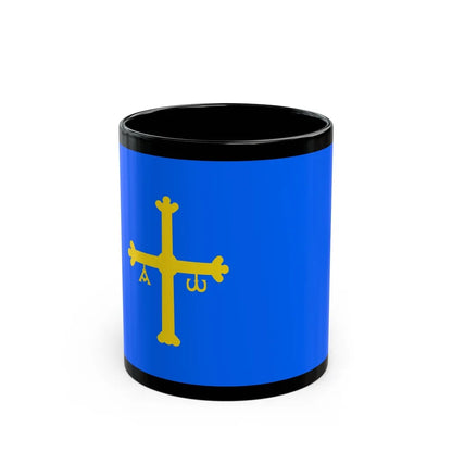 Flag of Asturias Spain - Black Coffee Mug-11oz-Go Mug Yourself