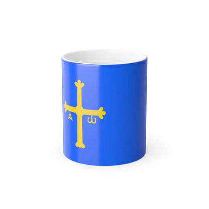 Flag of Asturias Spain - Color Changing Coffee Mug-11oz-Go Mug Yourself