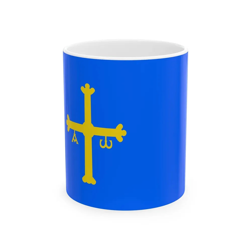 Flag of Asturias Spain - White Coffee Mug-11oz-Go Mug Yourself