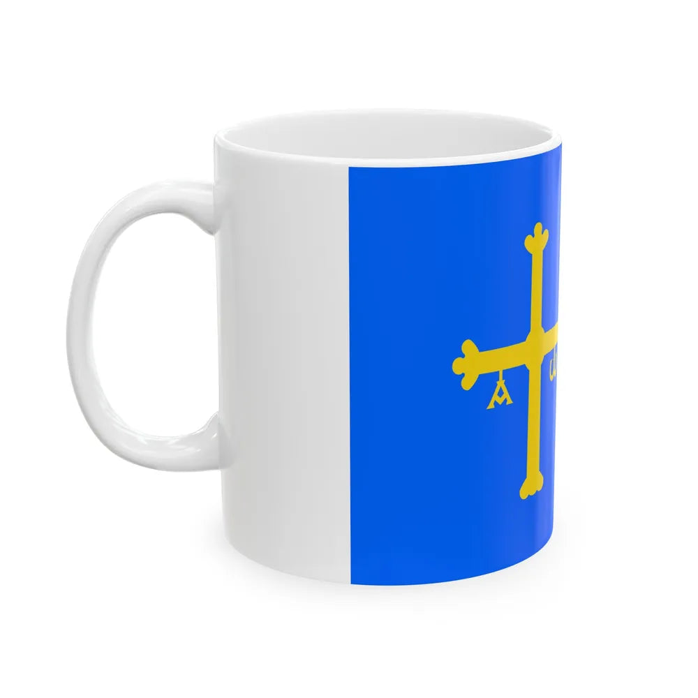 Flag of Asturias Spain - White Coffee Mug-Go Mug Yourself