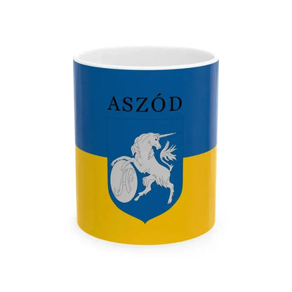 Flag of Aszod (Hungary) White Coffee Mug 11oz - Go Mug Yourself