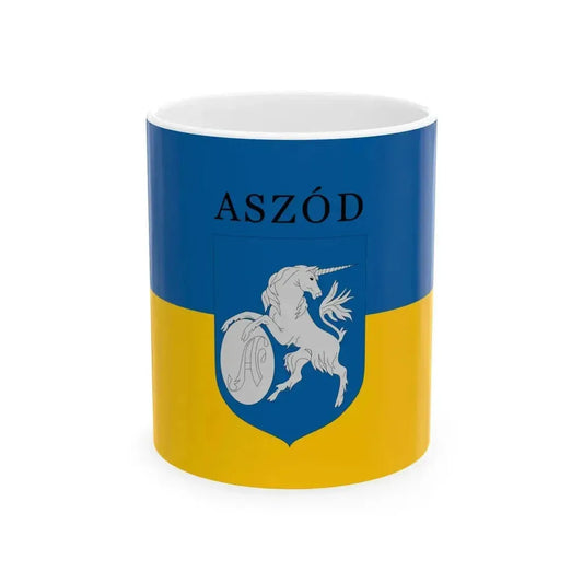 Flag of Aszod (Hungary) White Coffee Mug 11oz - Go Mug Yourself