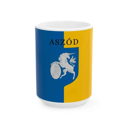 Flag of Aszod variant (Hungary) White Coffee Mug 15oz - Go Mug Yourself