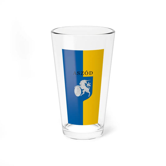 Flag of Aszod vertical  variant (Hungary) Pint Glass 16oz 16oz - Go Mug Yourself
