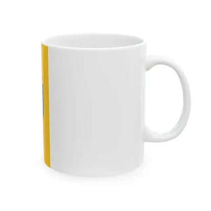 Flag of Aszod vertical  variant (Hungary) White Coffee Mug - Go Mug Yourself