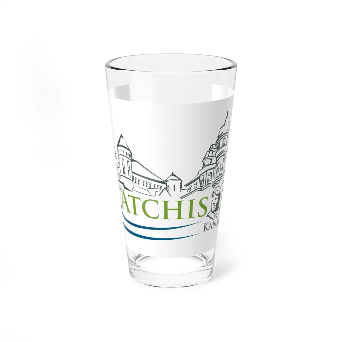 Flag of Atchison Kansas (United States) Pint Glass 16oz 16oz - Go Mug Yourself
