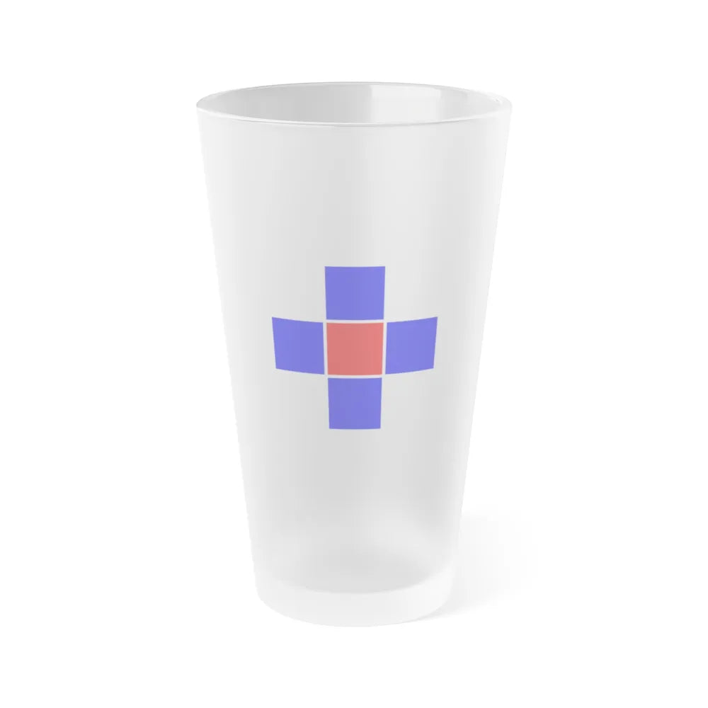 Flag of Attard Malta - Frosted Pint Glass 16oz-16oz-Frosted-Go Mug Yourself