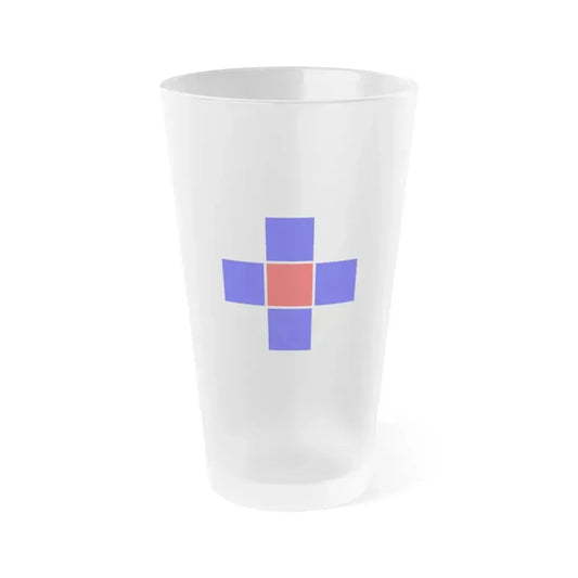 Flag of Attard Malta - Frosted Pint Glass 16oz 16oz Frosted - Go Mug Yourself