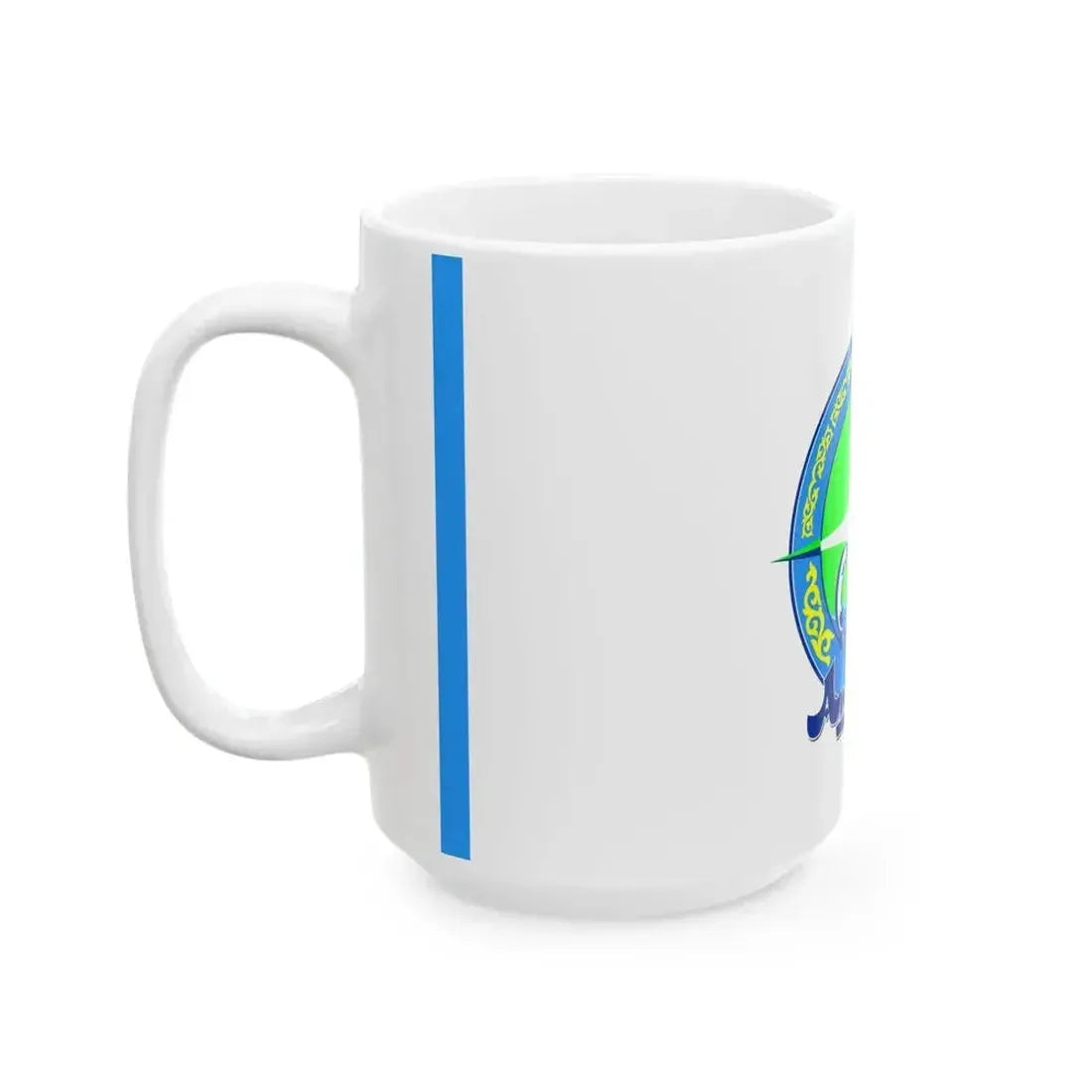 Flag of Atyrau Kazakhstan (Kazakhstan) White Coffee Mug - Go Mug Yourself