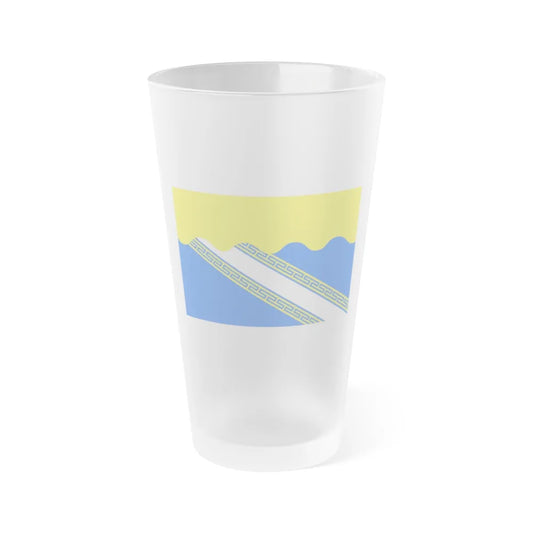 Flag of Aube France 2 - Frosted Pint Glass 16oz-16oz-Frosted-Go Mug Yourself