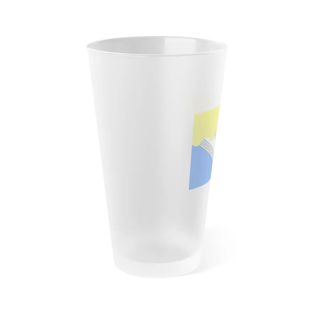 Flag of Aube France 2 - Frosted Pint Glass 16oz-Go Mug Yourself