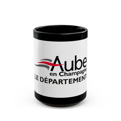 Flag of Aube France - Black Coffee Mug-15oz-Go Mug Yourself