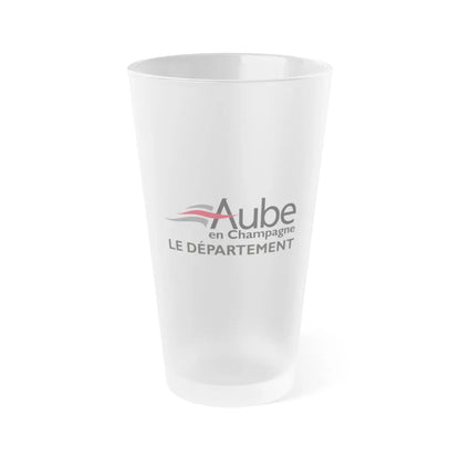 Flag of Aube France - Frosted Pint Glass 16oz-16oz-Frosted-Go Mug Yourself