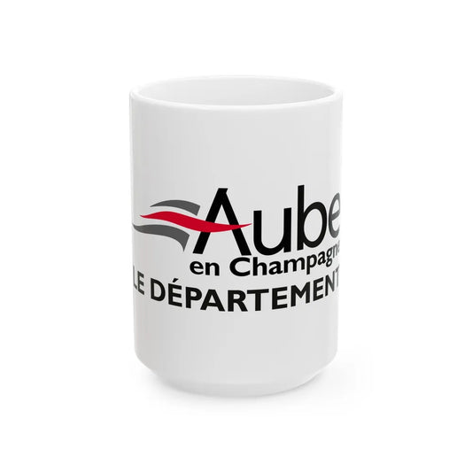 Flag of Aube France - White Coffee Mug-15oz-Go Mug Yourself