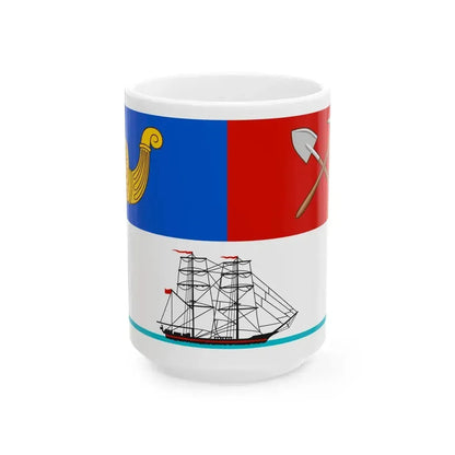 Flag of Auckland (New Zealand) White Coffee Mug 15oz - Go Mug Yourself