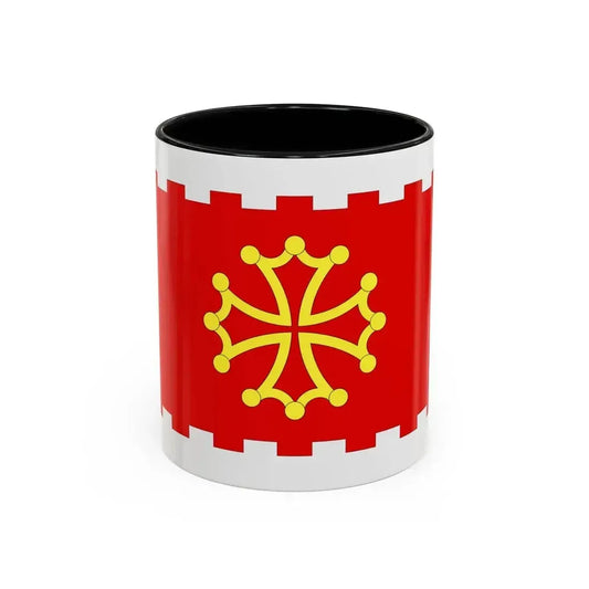 Flag of Aude France 2 - Accent Coffee Mug 11oz Black - Go Mug Yourself