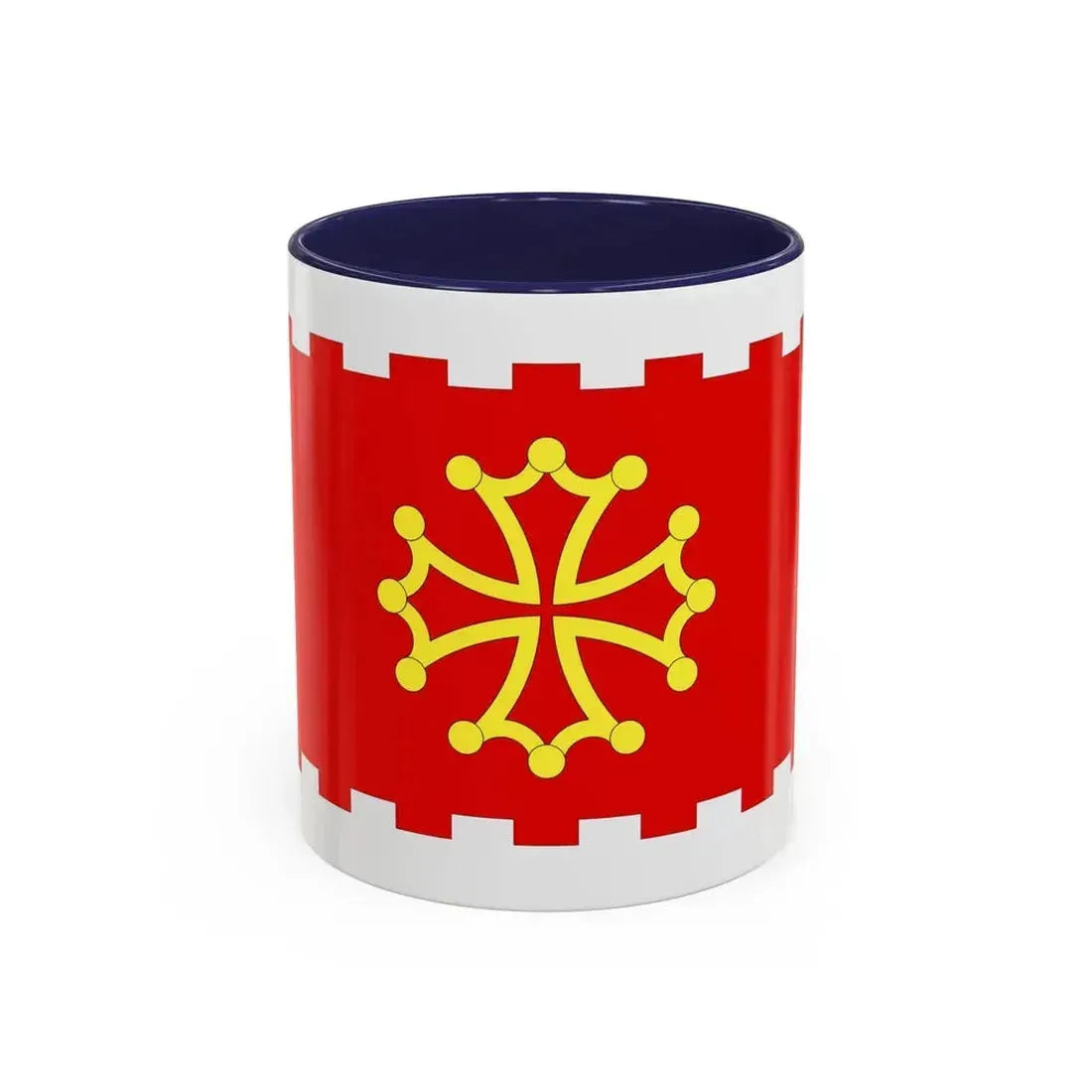 Flag of Aude France 2 - Accent Coffee Mug 11oz Navy - Go Mug Yourself