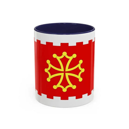 Flag of Aude France 2 - Accent Coffee Mug 11oz Navy - Go Mug Yourself
