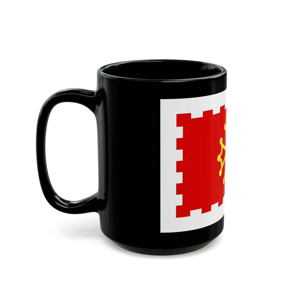 Flag of Aude France 2 - Black Coffee Mug-Go Mug Yourself