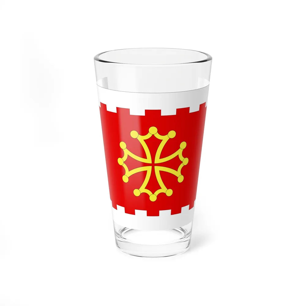 Flag of Aude France 2 - Pint Glass 16oz-16oz-Go Mug Yourself