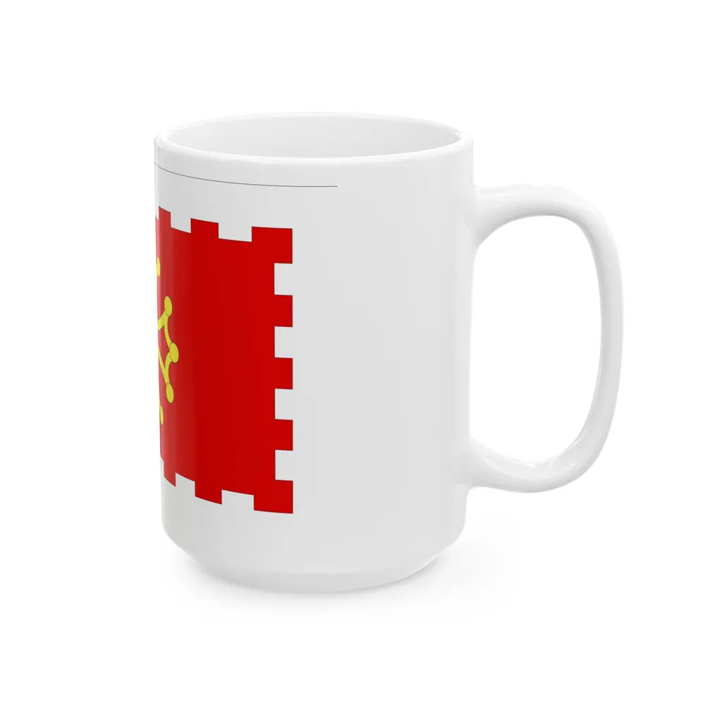 Flag of Aude France 2 - White Coffee Mug-Go Mug Yourself