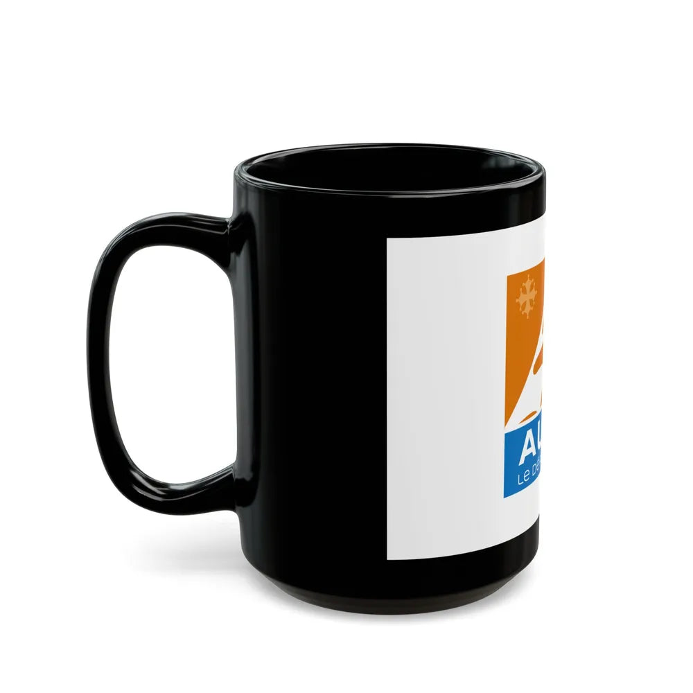 Flag of Aude France - Black Coffee Mug-Go Mug Yourself