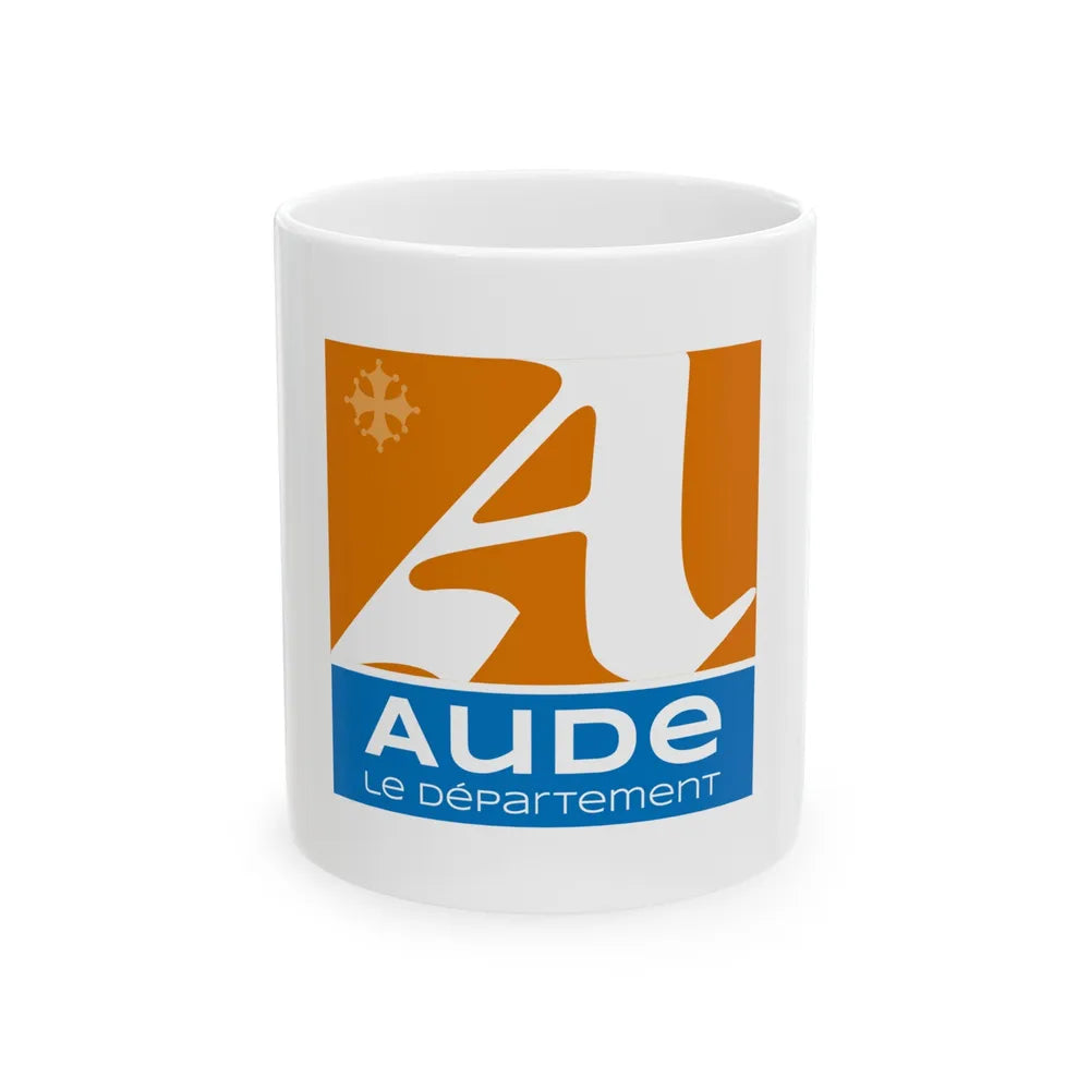 Flag of Aude France - White Coffee Mug-11oz-Go Mug Yourself