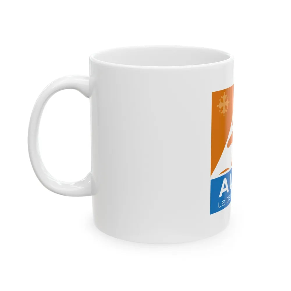 Flag of Aude France - White Coffee Mug-Go Mug Yourself