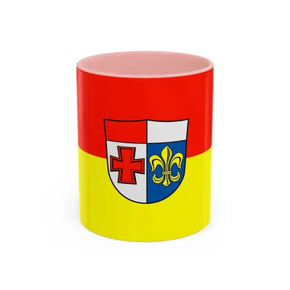 Flag of Augsburg Germany - Accent Coffee Mug 11oz Pink - Go Mug Yourself