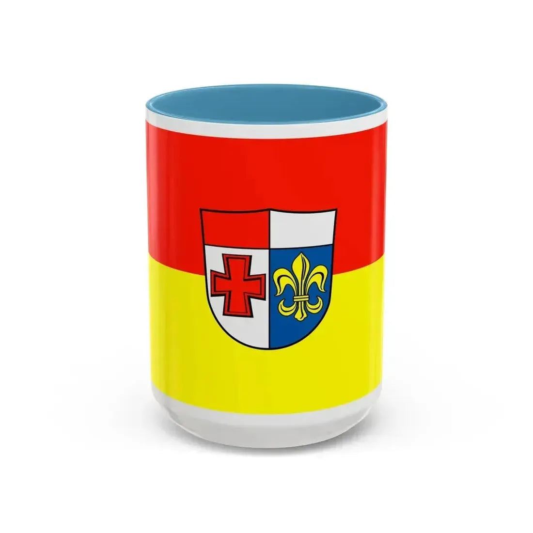 Flag of Augsburg Germany - Accent Coffee Mug 15oz Light Blue - Go Mug Yourself