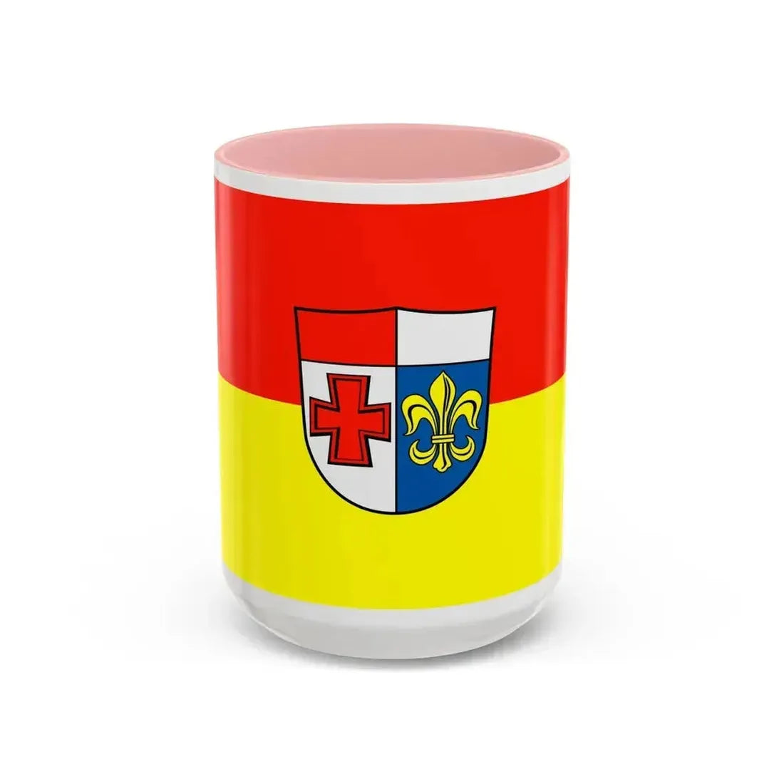 Flag of Augsburg Germany - Accent Coffee Mug 15oz Pink - Go Mug Yourself