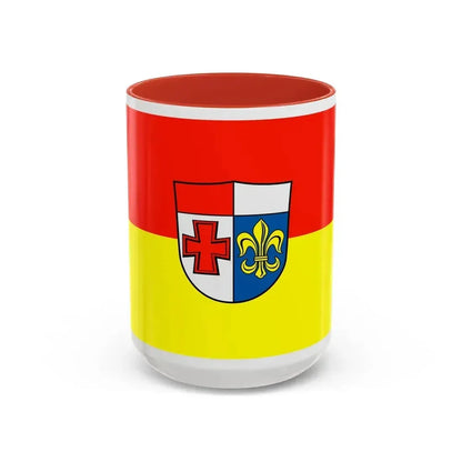 Flag of Augsburg Germany - Accent Coffee Mug 15oz Red - Go Mug Yourself