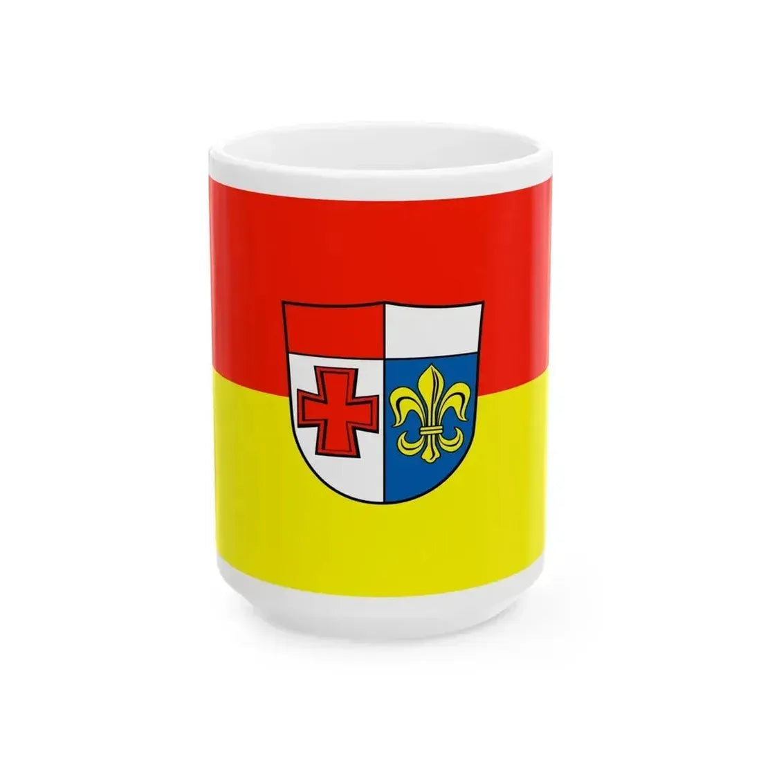 Flag of Augsburg Germany - White Coffee Mug 15oz - Go Mug Yourself