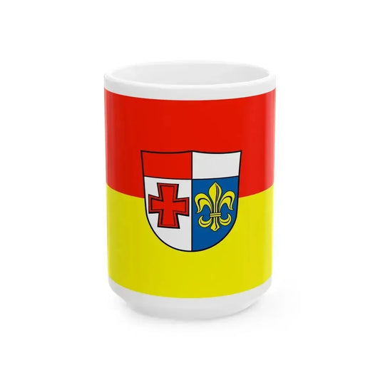 Flag of Augsburg Germany - White Coffee Mug 15oz - Go Mug Yourself