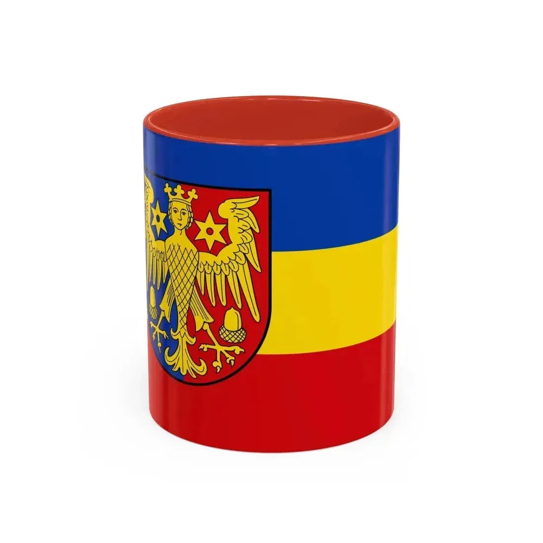 Flag of Aurich Germany - Accent Coffee Mug 11oz Red - Go Mug Yourself