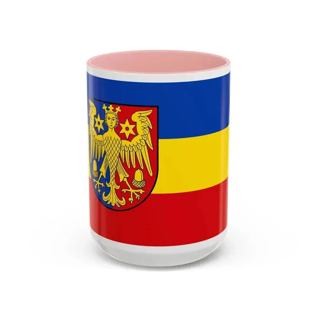 Flag of Aurich Germany - Accent Coffee Mug 15oz Pink - Go Mug Yourself
