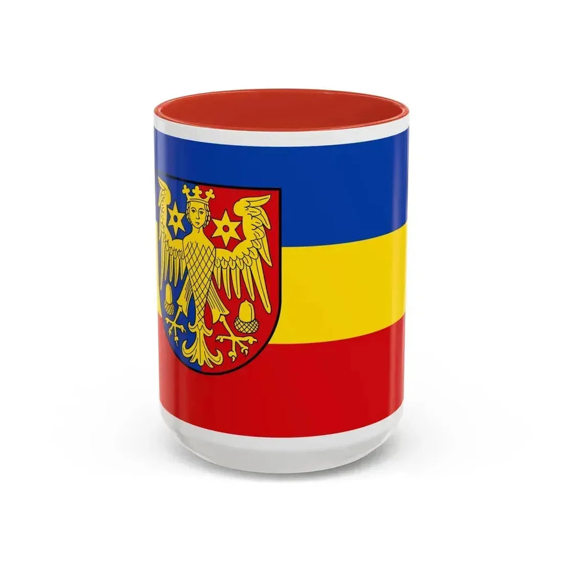 Flag of Aurich Germany - Accent Coffee Mug 15oz Red - Go Mug Yourself