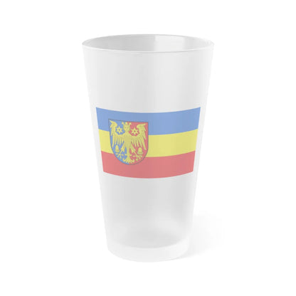 Flag of Aurich Germany - Frosted Pint Glass 16oz-16oz-Frosted-Go Mug Yourself