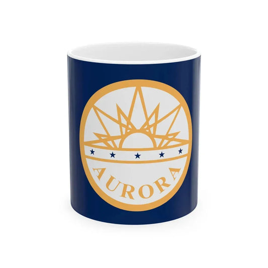 Flag of Aurora Colorado (United States) White Coffee Mug 11oz - Go Mug Yourself