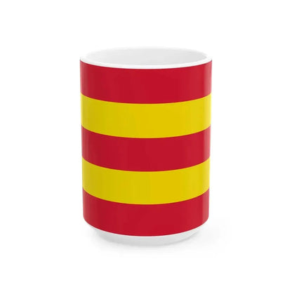 Flag of Aust-Agder (Norway) White Coffee Mug 15oz - Go Mug Yourself