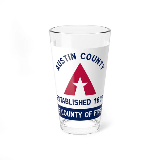 Flag of Austin County Texas (United States) Pint Glass 16oz 16oz - Go Mug Yourself