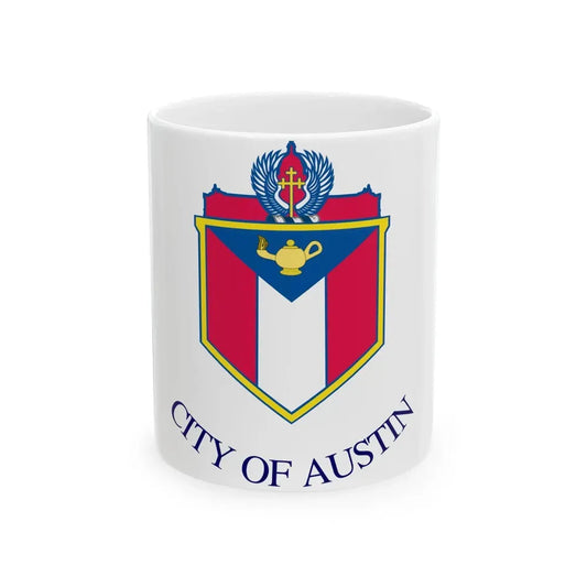 Flag of Austin Texas (United States) White Coffee Mug 11oz - Go Mug Yourself