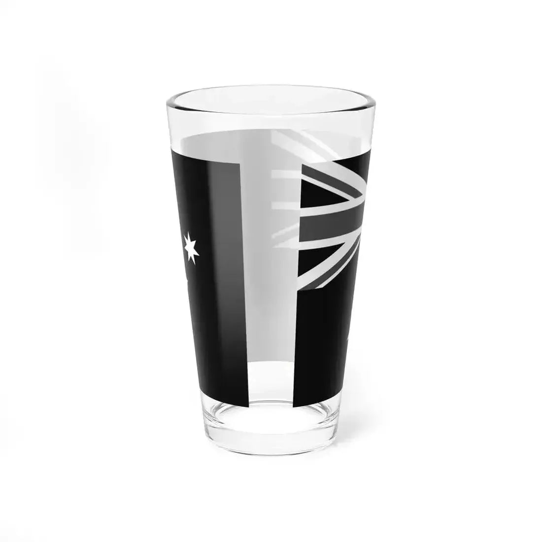 Flag of Australia black and white (Australia) Pint Glass 16oz - Go Mug Yourself
