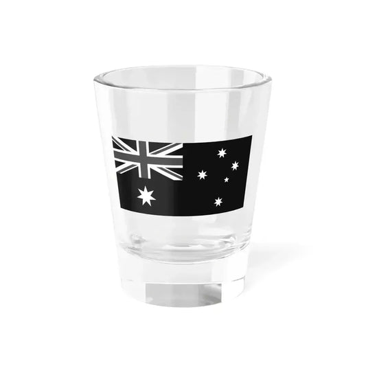 Flag of Australia black and white (Australia) Shot Glass 1.5oz 1.5oz - Go Mug Yourself