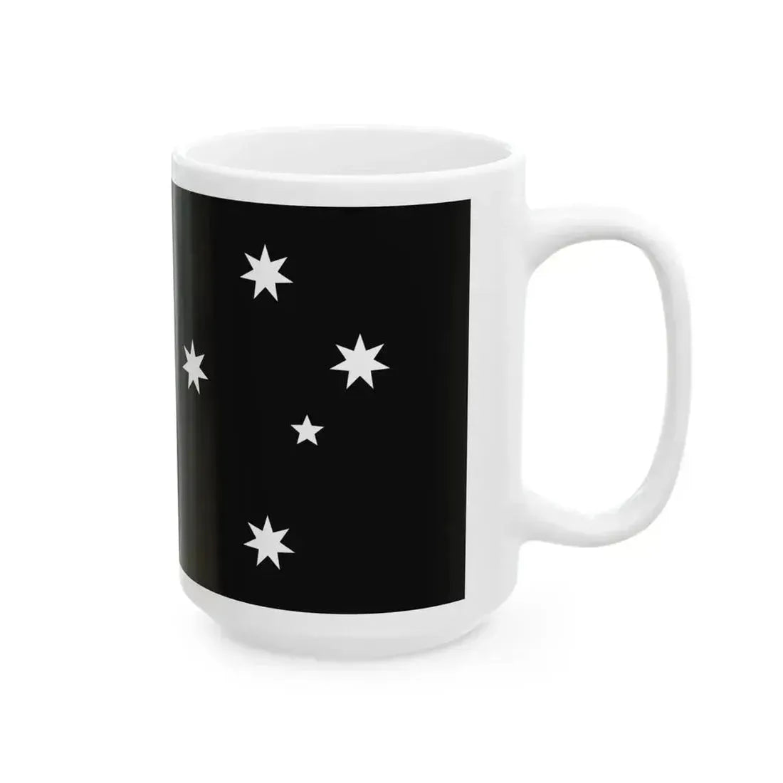 Flag of Australia black and white (Australia) White Coffee Mug - Go Mug Yourself