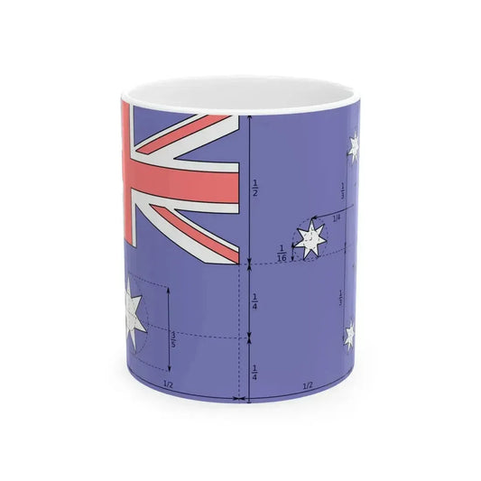 Flag of Australia construction sheet (Australia) White Coffee Mug 11oz - Go Mug Yourself