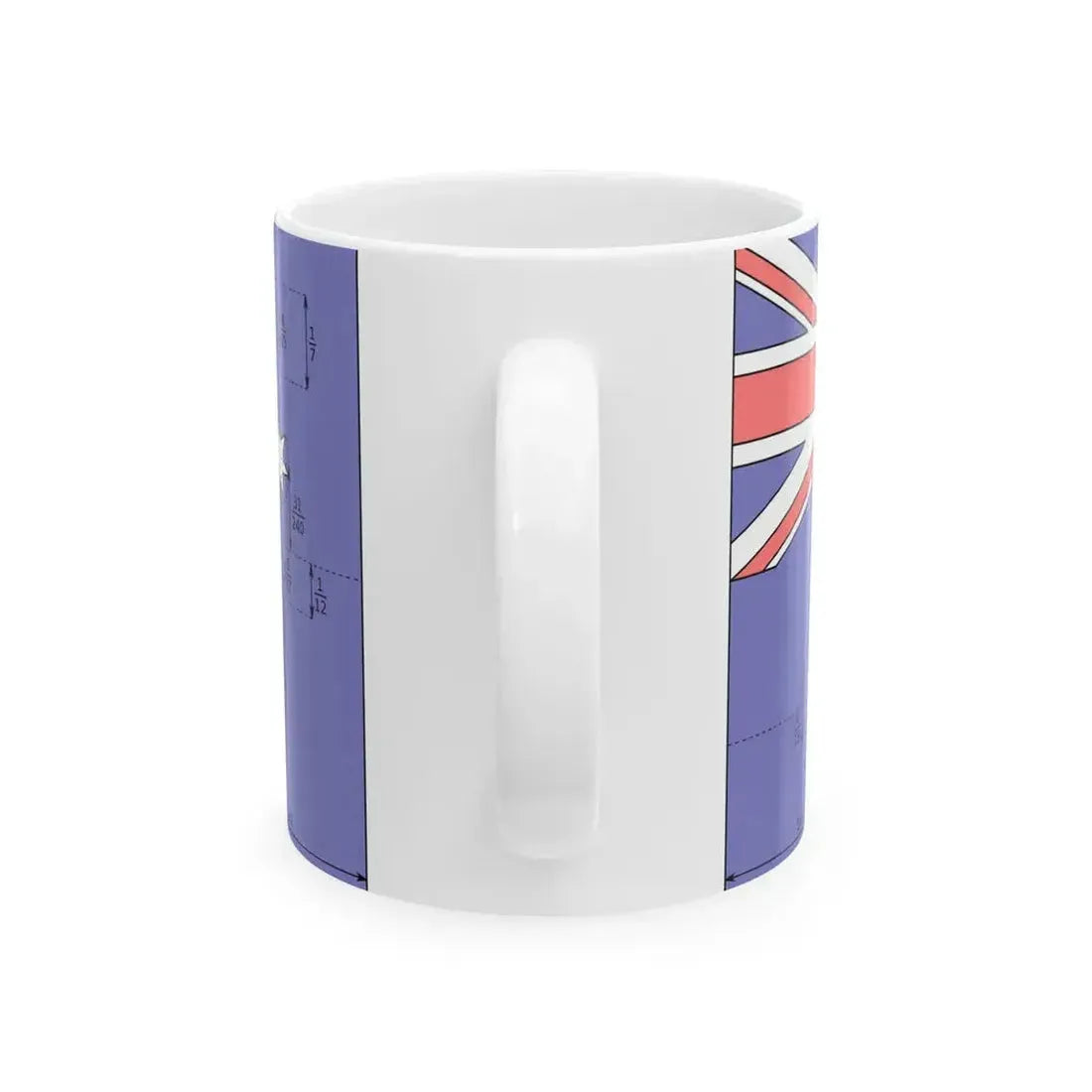 Flag of Australia construction sheet (Australia) White Coffee Mug - Go Mug Yourself